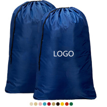 Custom OEM Extra large Printed Rip-Stop Travel Dirty Clothes Washable drawstring Nylon Laundry Bag